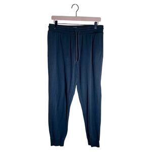 SUNDAY BEST Men's Black waffle knit drawstring joggers L